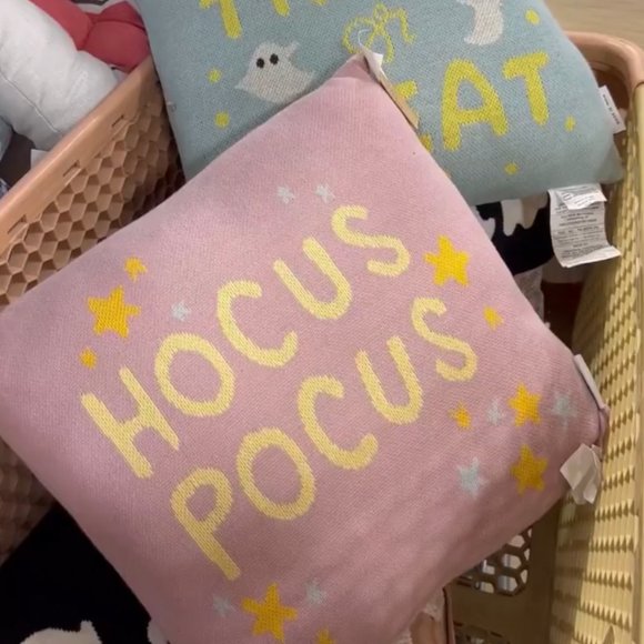 Pastel Pink Hocus Pocus Halloween Pillow Viral on Instagram - Picture 3 of 3